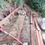 la construction d'une retenue de terre en azobé