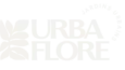 Logo de urbaflore de couleur blanche